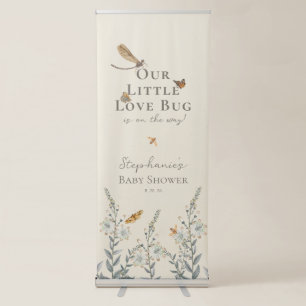 Little Love Bug Wildflower Baby Shower Welcome Retractable Banner