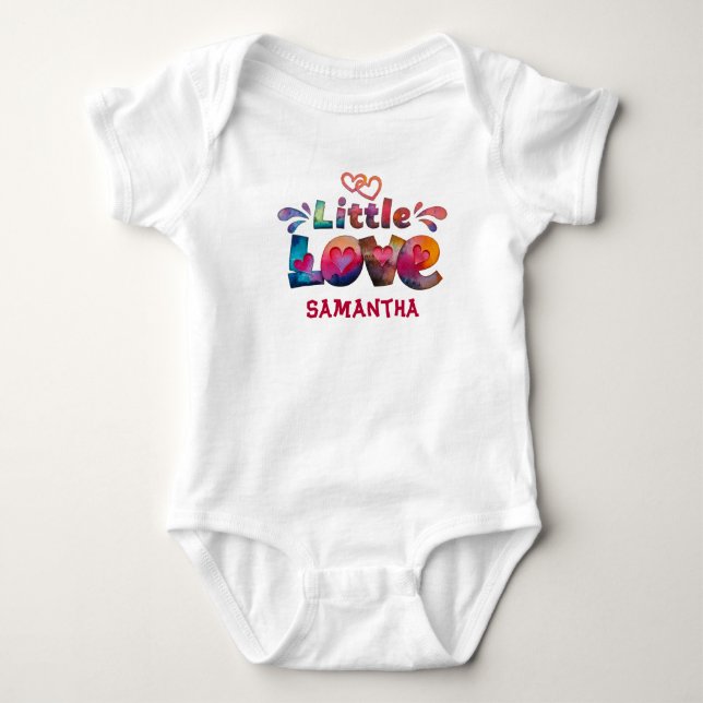 Little Love Design with Valentine's day Baby Bodysuit (Front)