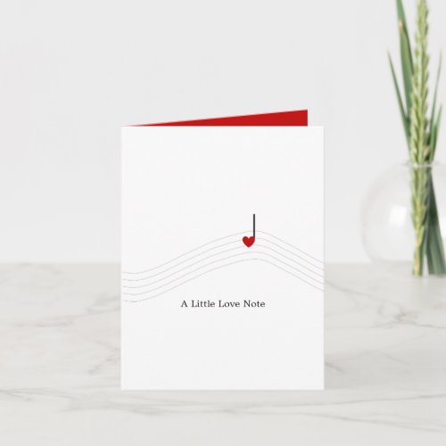 Little Love Note Beautiful Music All Occasion Card