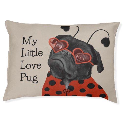 Little Love Pug  Pug Lovers Gift Pet Bed