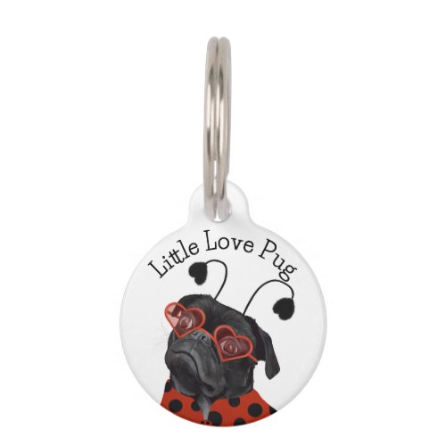 Little Love Pug  Pug Lovers Gift Pet ID Tag