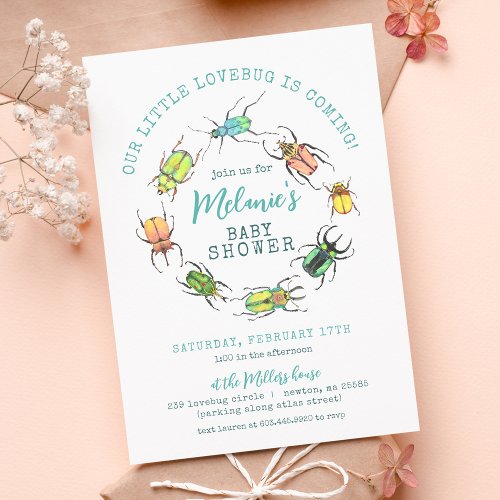 Little Lovebug Baby Shower Invitation