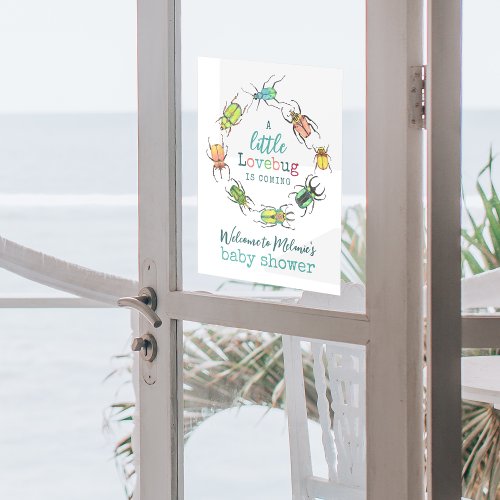 Little Lovebug Baby Shower Welcome Window Cling