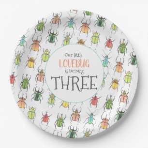Little Lovebug Birthday Party Paper Plates