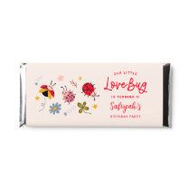 Little Lovebug Birthday Party Thank You Hershey Bar Favors