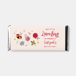 Little Lovebug Birthday Party Thank You Hershey Bar Favors