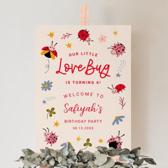 Little Lovebug Birthday Party Welcome Sign (Creator Uploaded)