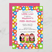 Little Luau Party Birthday Invitation (Front/Back)