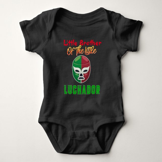 Little Luchador Custom Family Matching Baby Bodysuit (Front)