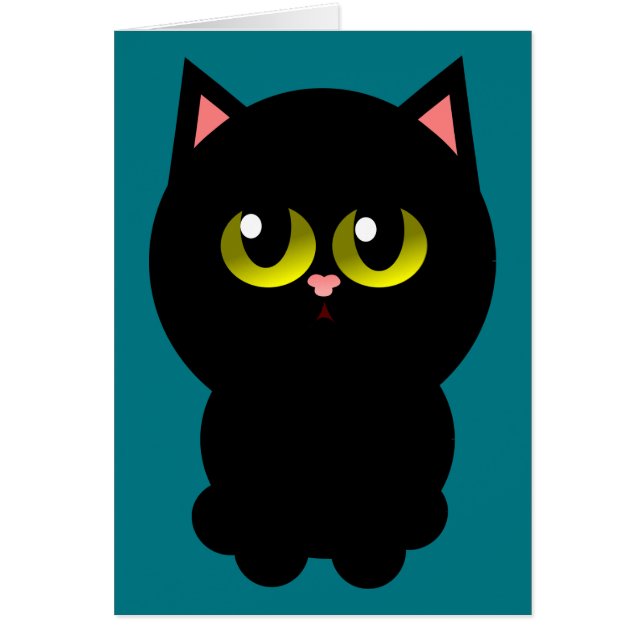 Little Lucky Black Cat Cards (Front)