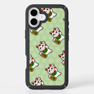 Little Lucky Cat Pattern iPhone 16 Plus Case