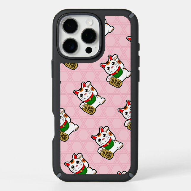 Little Lucky Cat Pattern Speck iPhone Case (Front)