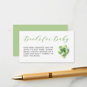 Little Lucky Charm Baby Shower Books for Baby Enclosure Card