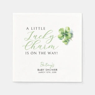 Little Lucky Charm is on the way Baby Shower Napkins