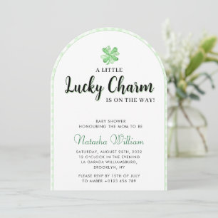 Little Lucky Charm St Patrick's Baby Shower Arch Invitation