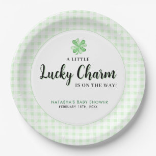 Little Lucky Charm St Patrick's Baby Shower Paper Plates