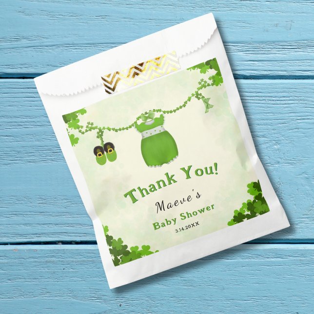 Little Lucky One Shamrock Baby Girl Outfit  Favor Bag (Creator Uploaded)