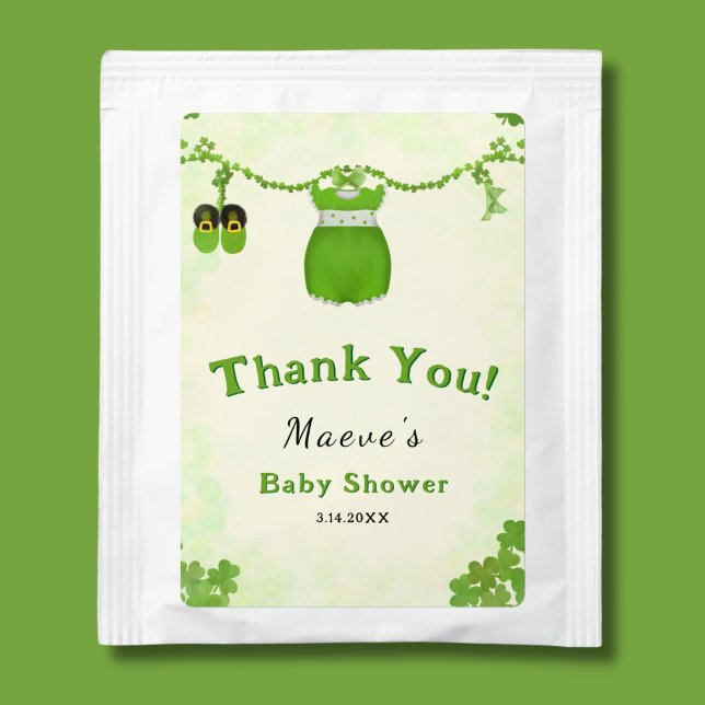 Little Lucky One Shamrock Baby Girl Outfit  Tea Bag Drink Mix (Creator Uploaded)