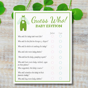 Little Lucky One Shamrock Baby Guess Who Baby Flyer