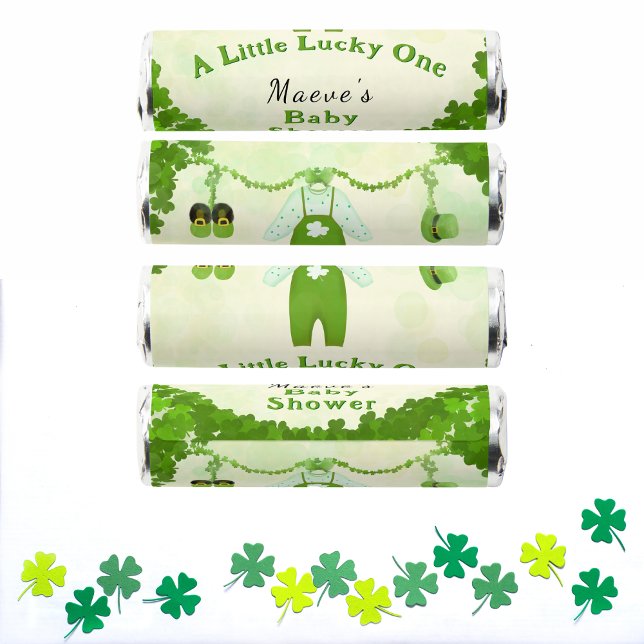 Little Lucky One Shamrock Baby Outfit Baby Shower Breath Savers® Mints (Creator Uploaded)