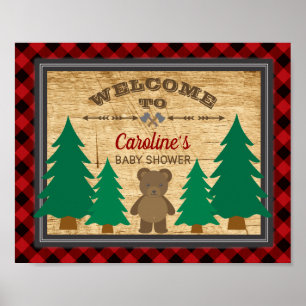 Little Lumberjack Baby Shower Welcome Sign