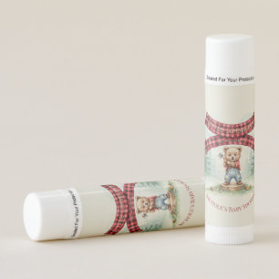 Little Lumberjack Boy Baby Shower Favor Lip Balm