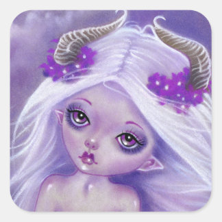 Little Luna girl  moon purple sticker