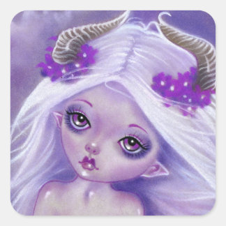 Little Luna girl moon purple sticker