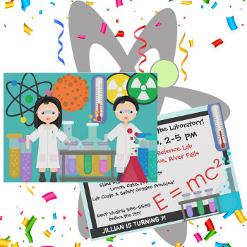Little Mad Scientists Birthday Invitation by kids_birthdays at Zazzle
