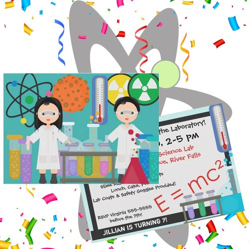 Little Mad Scientists Birthday Invitation