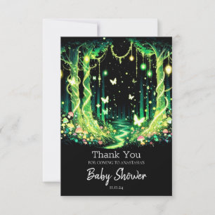 Little Magical Enchanted Forest Baby Shower Thank You Card