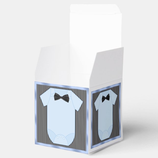 Little Man Baby Boy Shower Favor Boxes (Opened)