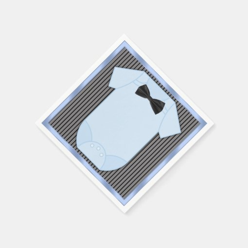 Little Man Baby Boy Shower Paper Napkins Zazzle
