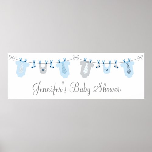 Little Man Baby Clothes Baby Shower Banner Poster