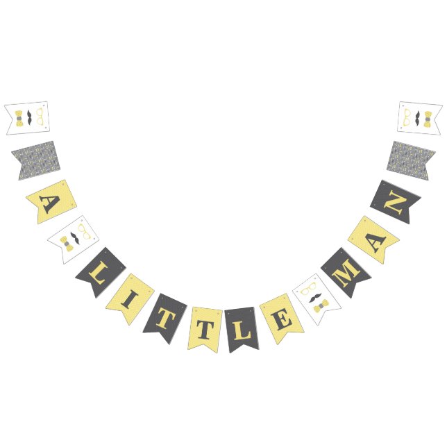Little Man Baby Shower Banner (All)