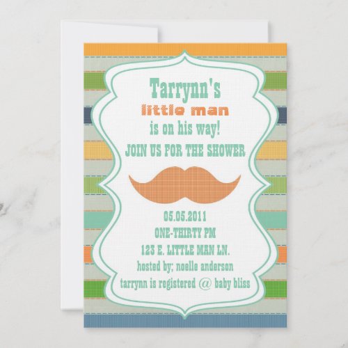 LITTLE MAN Baby Shower &amp; Birthday Invitation