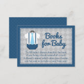 Little Man Baby Shower Book Request Enclosure Card (Front/Back)