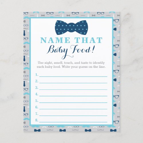 Little Man Baby Shower Game Baby Food Diaper