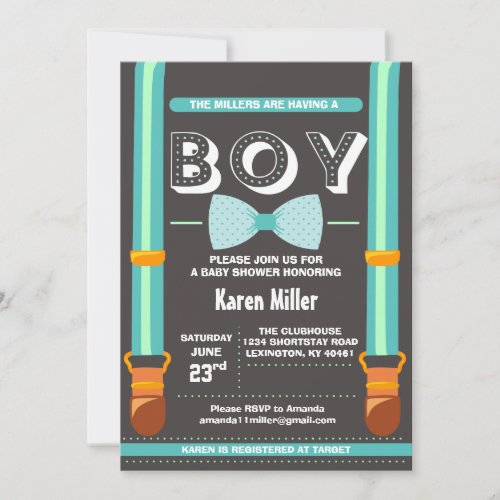 Little Man Baby Shower Invitation