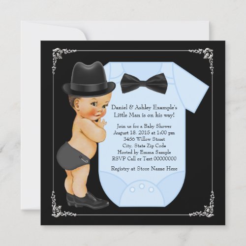 Little Man Baby Shower Invitation