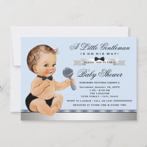 Little Man Baby Shower Invitation