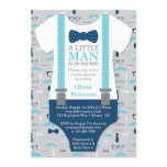 Little Man Baby Shower Invitation, Baby Blue, Navy Invitation Little Man Baby Shower Invitation, Baby Blue, Navy Invitation