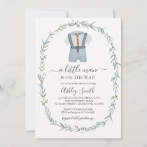 Little Man Baby Shower Invitation, Bowtie Boy Baby Invitation