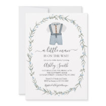 Little Man Baby Shower Invitation, Bowtie Boy Baby Invitation