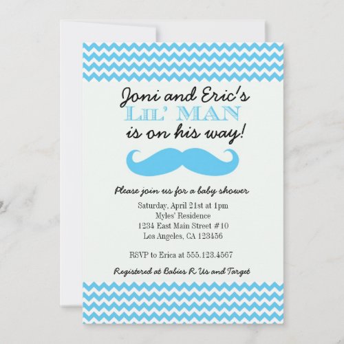 LIttle Man Baby Shower invitation Invitations