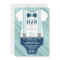 Little Man Baby Shower Invitation, Navy Blue, Aqua