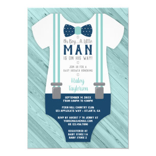 Little Man Baby Shower Invitations Zazzle