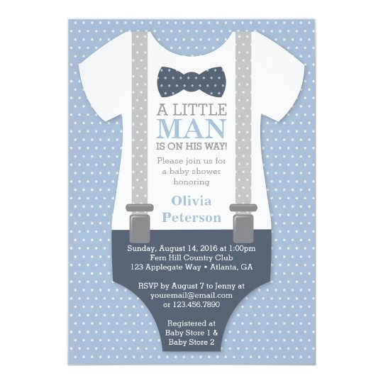 Little Man Baby Shower Invitation Templates Free 2