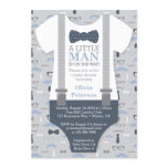 Little Man Baby Shower Invitation, Navy Blue, Gray Invitation Little Man Baby Shower Invitation, Navy Blue, Gray Invitation