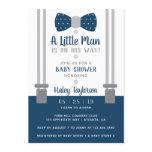 Little Man Baby Shower Invitation, Navy Blue, Gray Invitation Little Man Baby Shower Invitation, Navy Blue, Gray Invitation